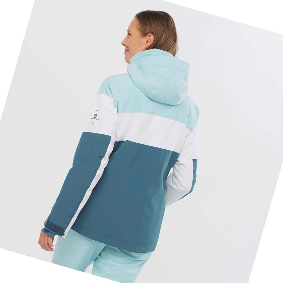 Chaquetas De Esquí Salomon SLALOM Mujer Azules | MX 2402OKI